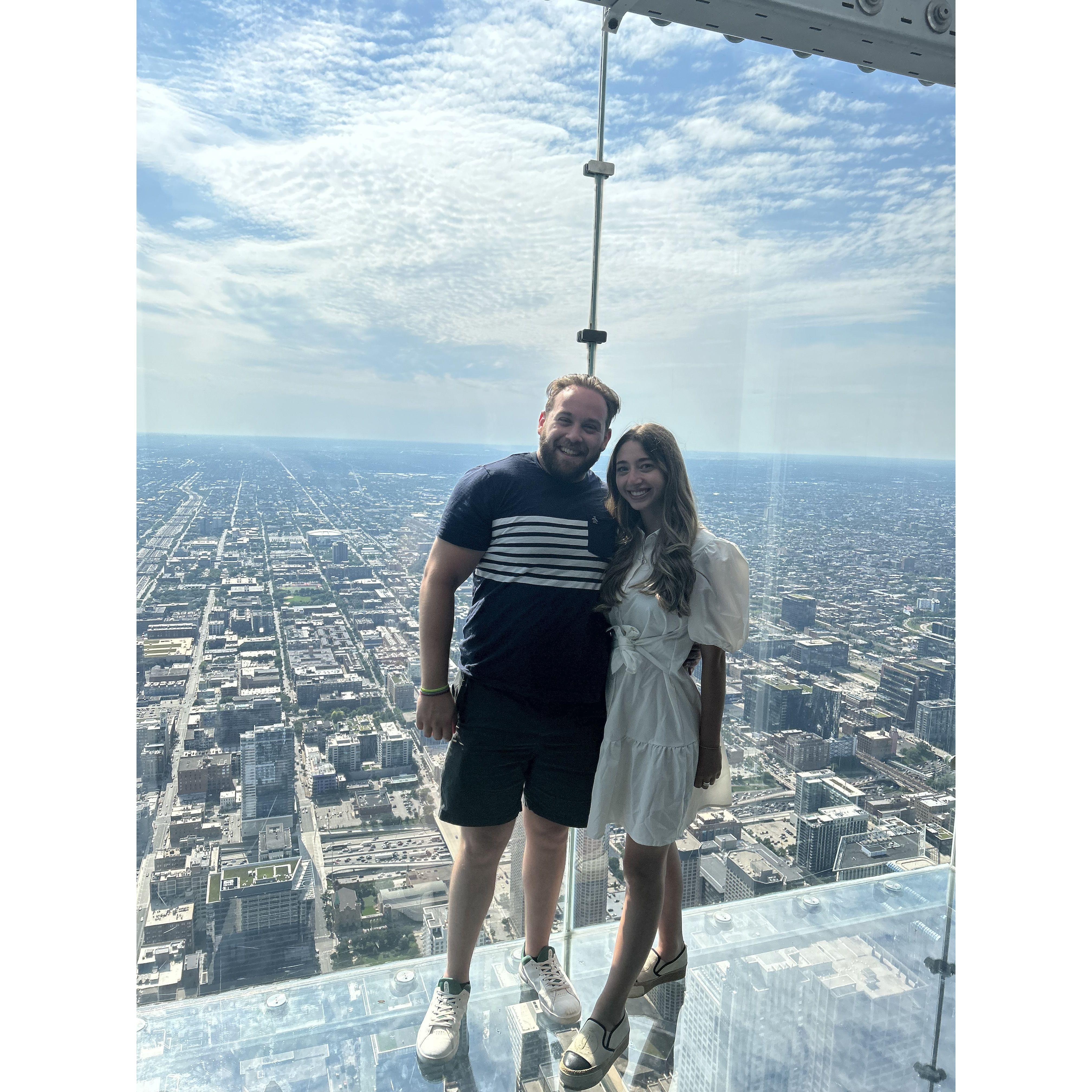 Skydeck in Chicago, 5 year anniversary trip! July 2023