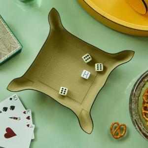 Jack Leather Square Valet Tray