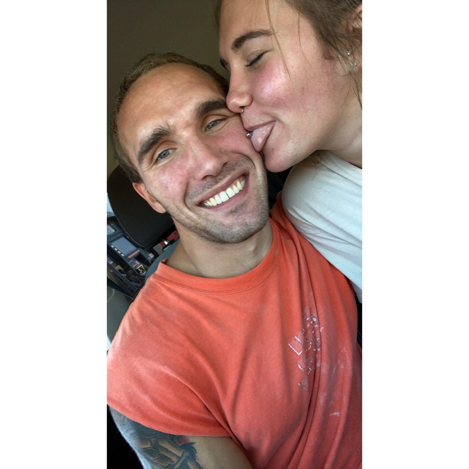 Our first picture together, mom wanted to see what he looked like