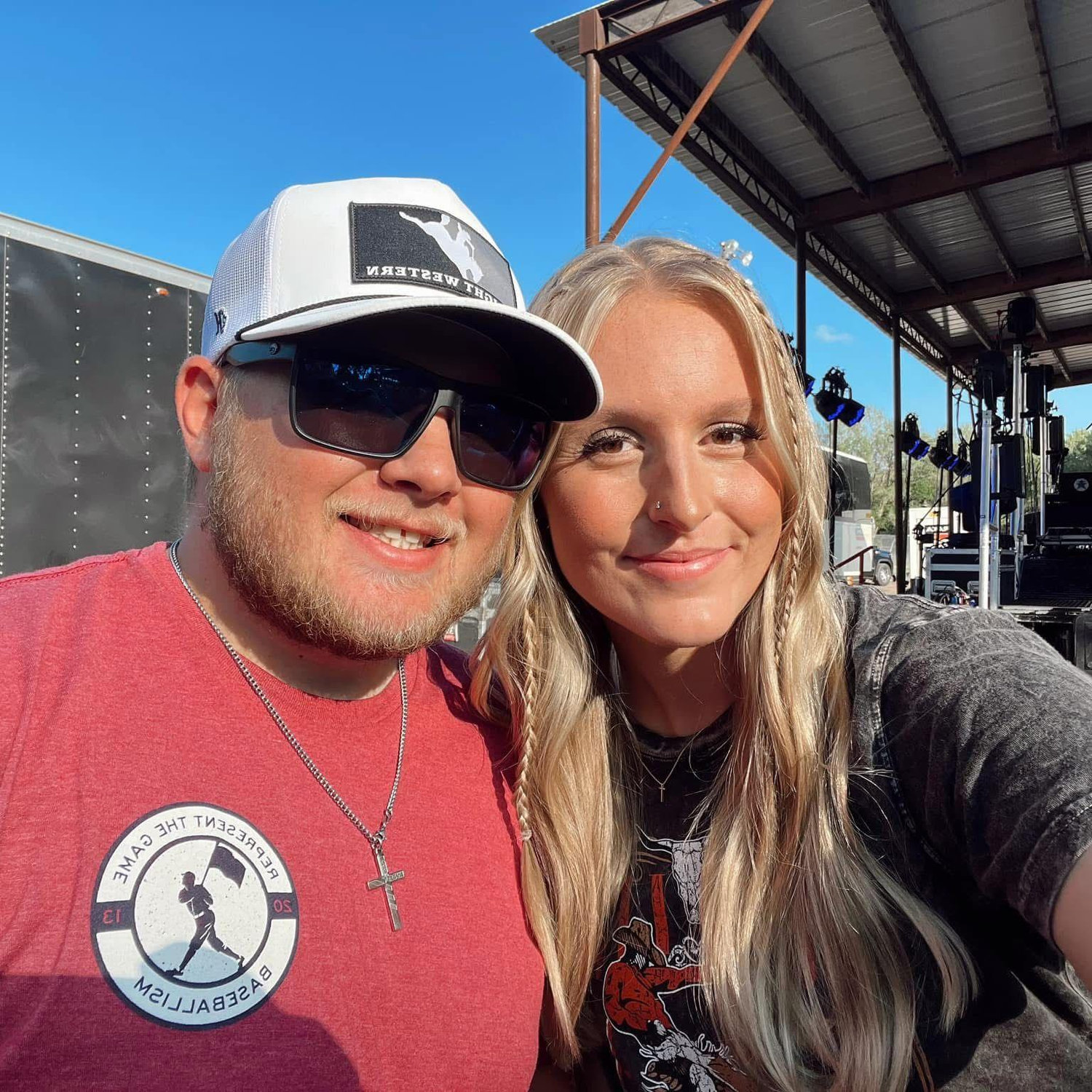 Hanging out backstage before Kenzie opens for Aaron Watson in Crete
