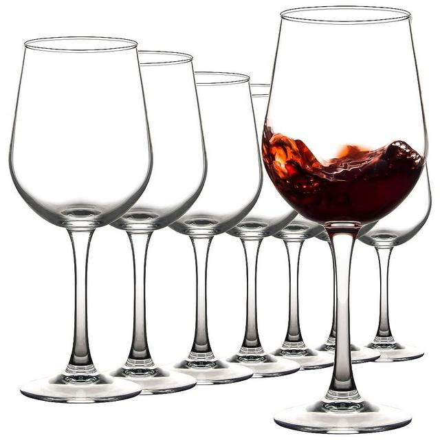 HAKEEMI Fully Tempered Wine Glasses set of 8, 15.5 oz Durable Red Wine  Glasses for Wedding, Party, Dishwasher Safe