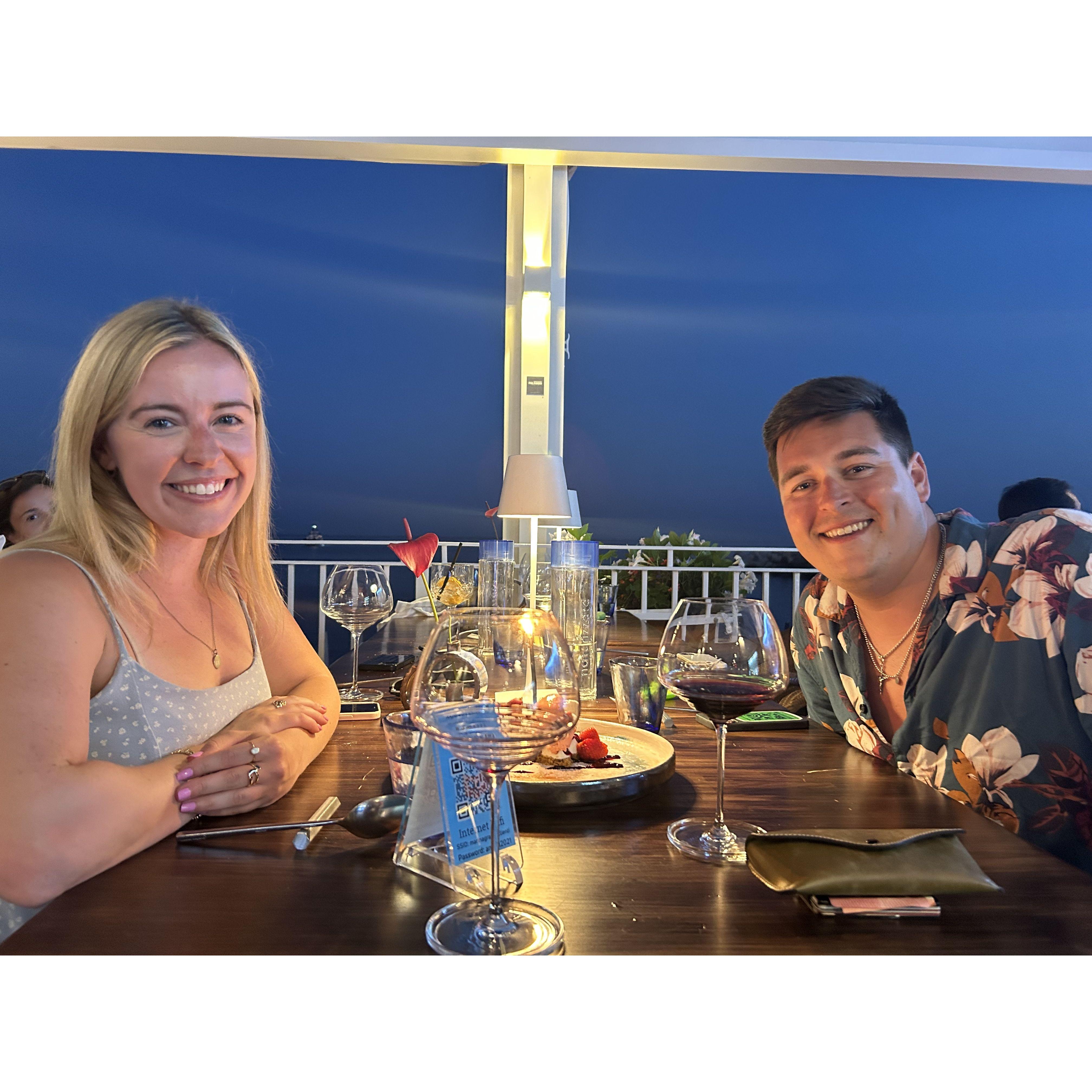 We celebrated our eight year anniversary in the Amalfi Coast surrounded by family, wine, and aperol spritz!