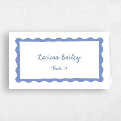 Blue Wedding Place Card - Nyssa