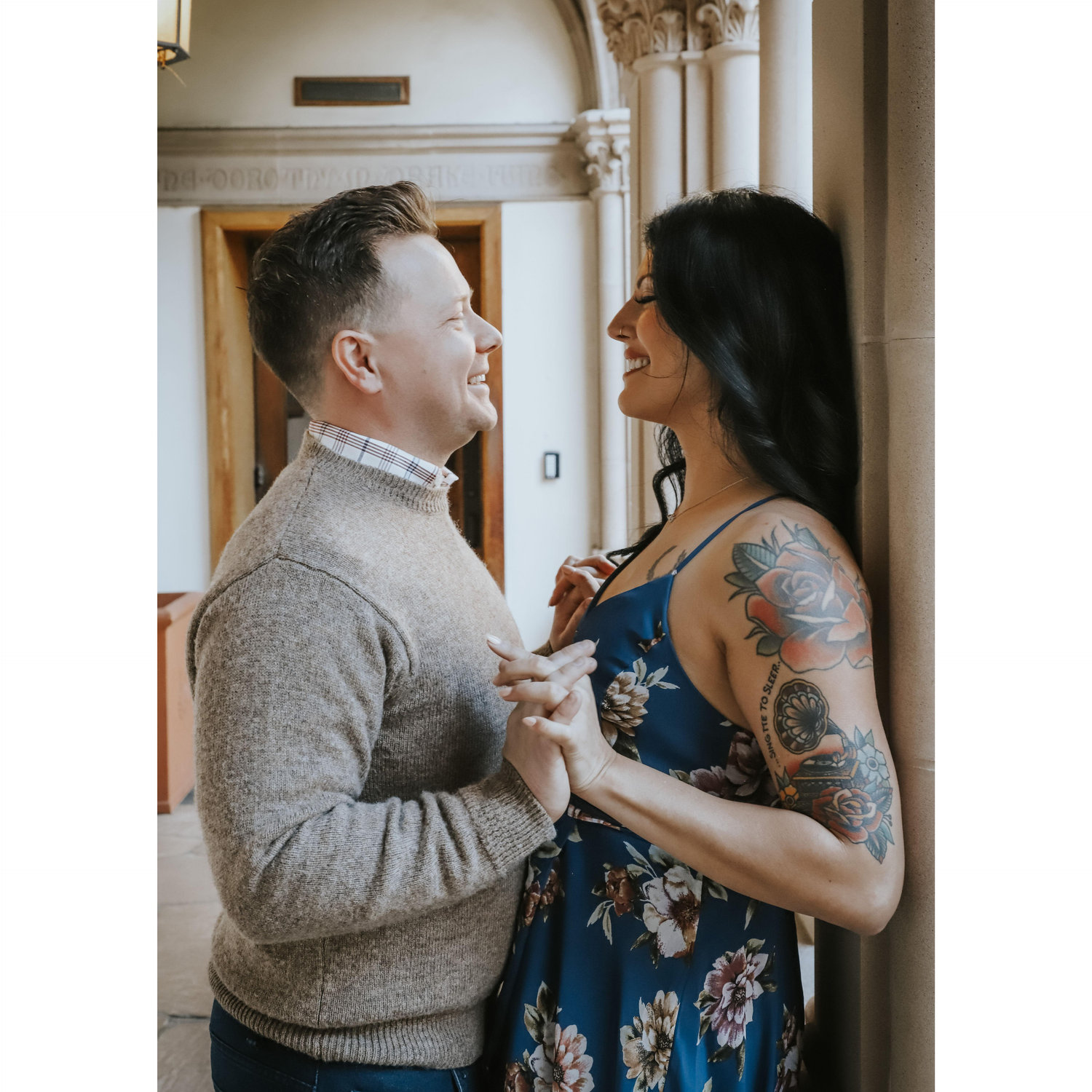 Engagement photos at Scripps College