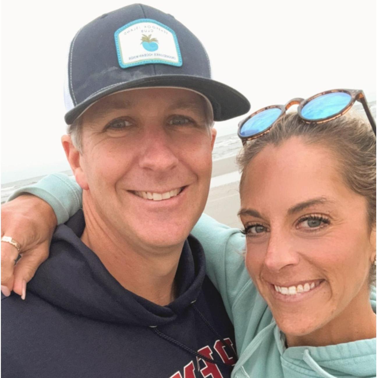 Blair super excited Zack is sporting a Penn sweatshirt & Seabrook Island Club hat!