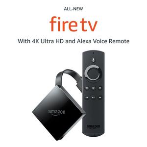 All-new Fire TV with 4K Ultra HD and Alexa Voice Remote (2017 Edition, Pendant) | Streaming Media Player