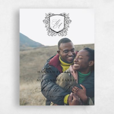 Black Wedding Save the Date - Bella Photo