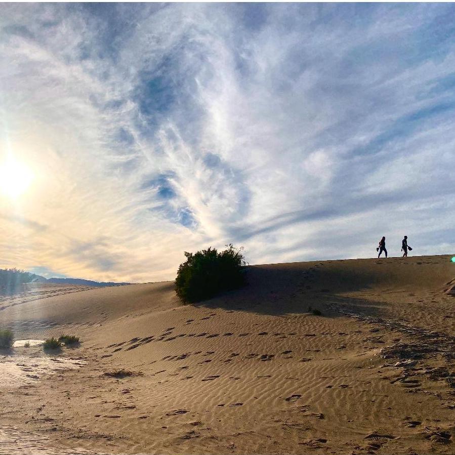 Exploring the sand dunes outside of Las Vegas