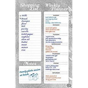 Magnetic Dry Erase Shopping List 11X17 , Weekly Calendar Whiteboard