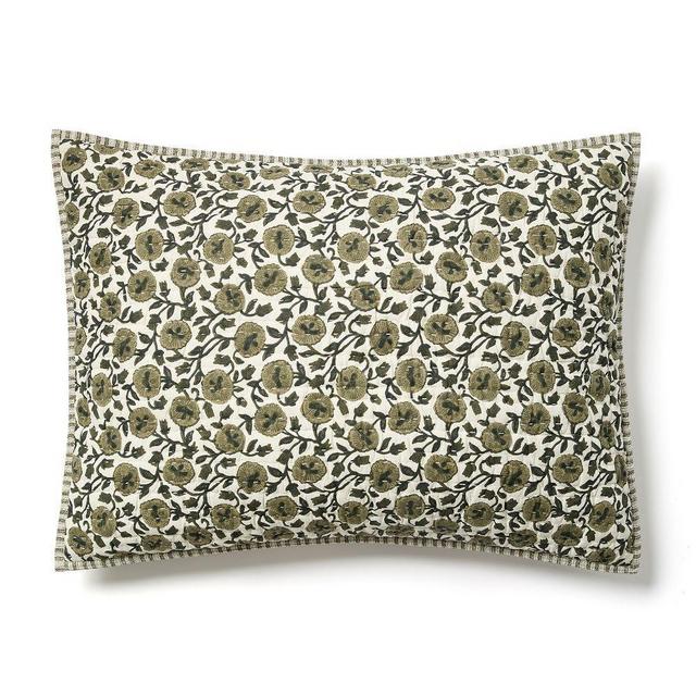 Laney Floral King Sham, Elm