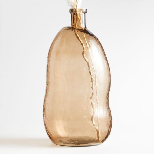 Amber Glass Vase 18"
