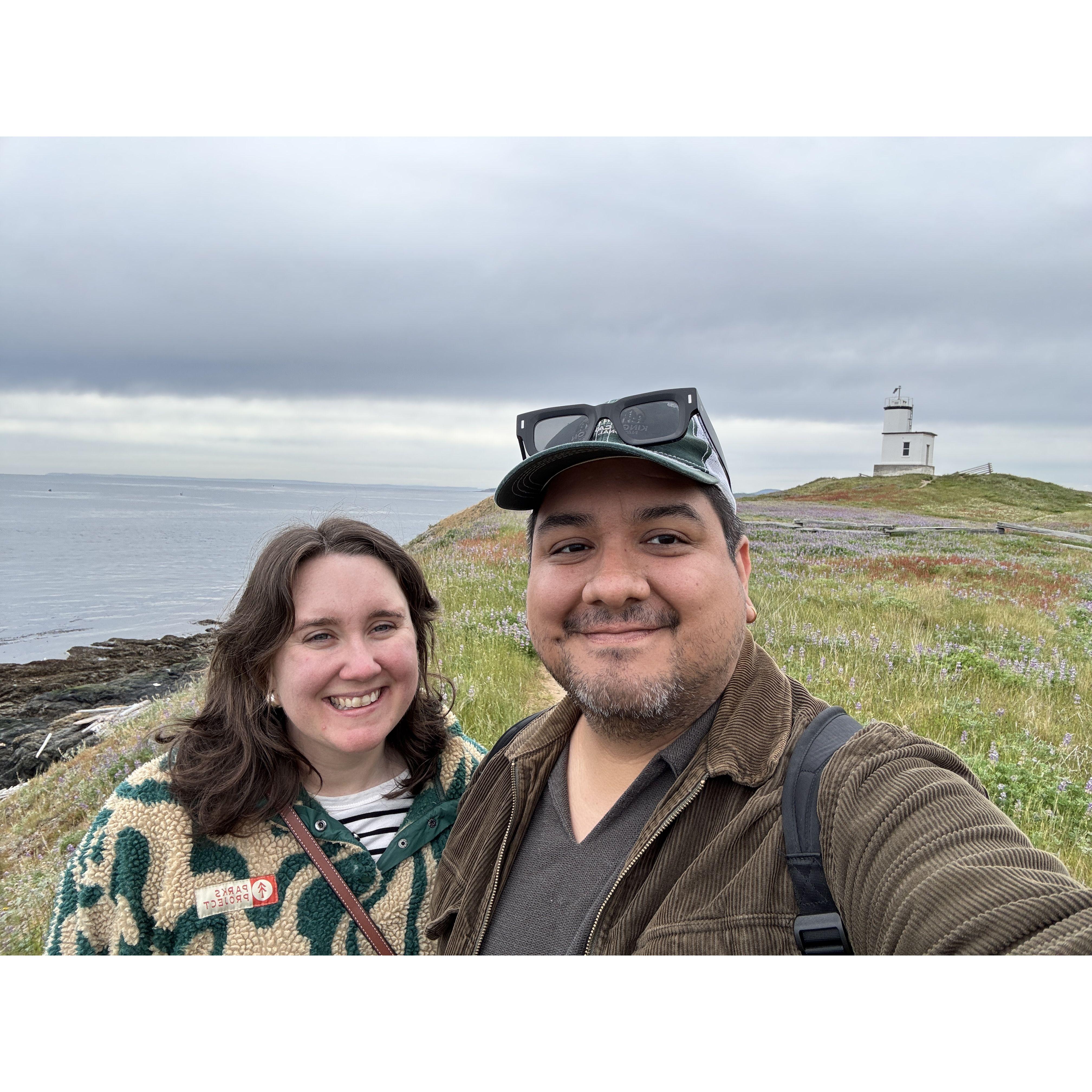 Cattle Point Lighthouse in Friday Habor, San Juan Island, WA
