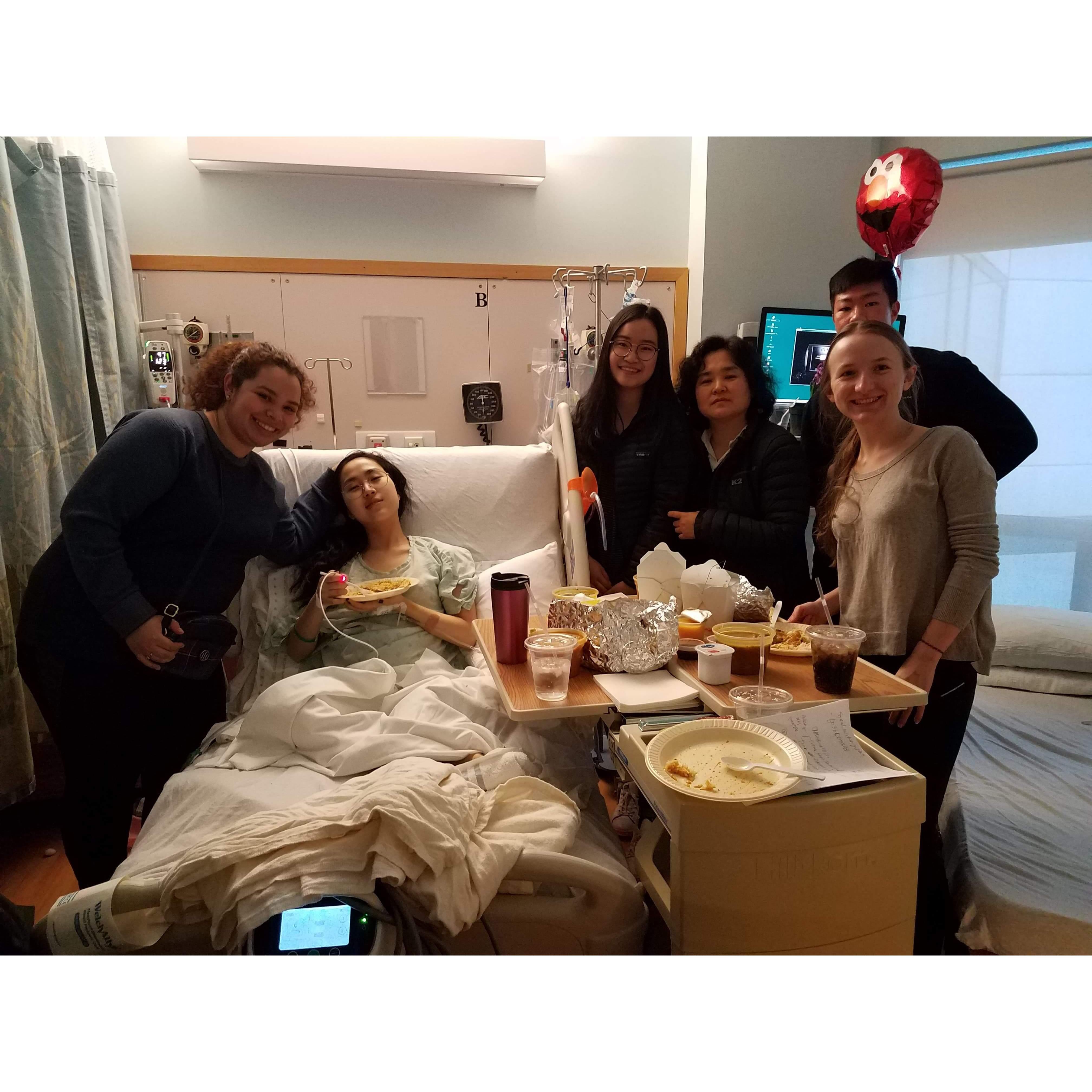 January 2018 - Sinae was hospitalized, and Jonathan started visiting Sinae and her mom every Friday. Sinae looked forward to seeing him.