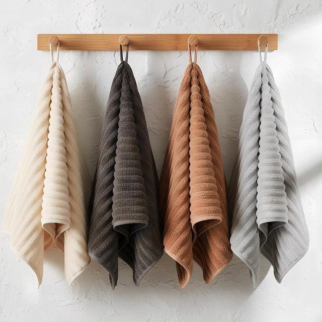 Hillsuren 4 Pcs Boho Hand Towel for Bathroom 14 x 30 Inch Neutral Microfiber Quick Dry Absorbent Kitchen Hand Towels Gift Farmhouse Decor Set for Home Bathroom Kitchen Christmas Thanksgiving