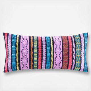 Katina Embroidered Oblong Pillow