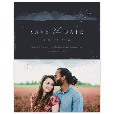 Ebony, Black Wedding Digital Save the Date - Zortas Photo