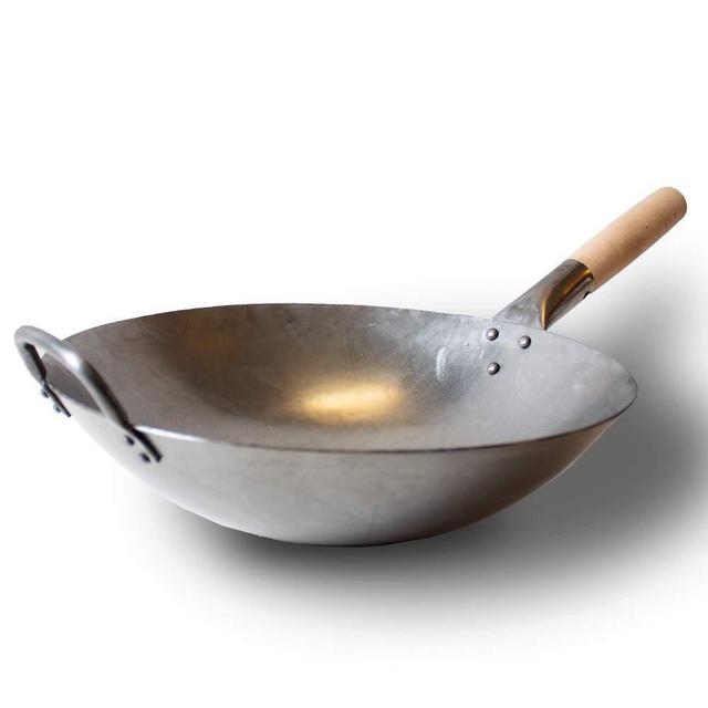 Carbon Steel Hand Hammered Wok (Carbon Steel)