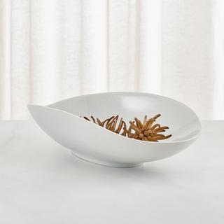 Dove Grey Oblong Centerpiece Bowl