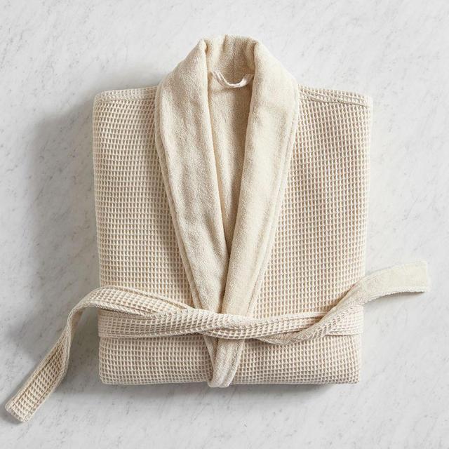 Waffle Weave Resort Robe, Large, Oatmeal