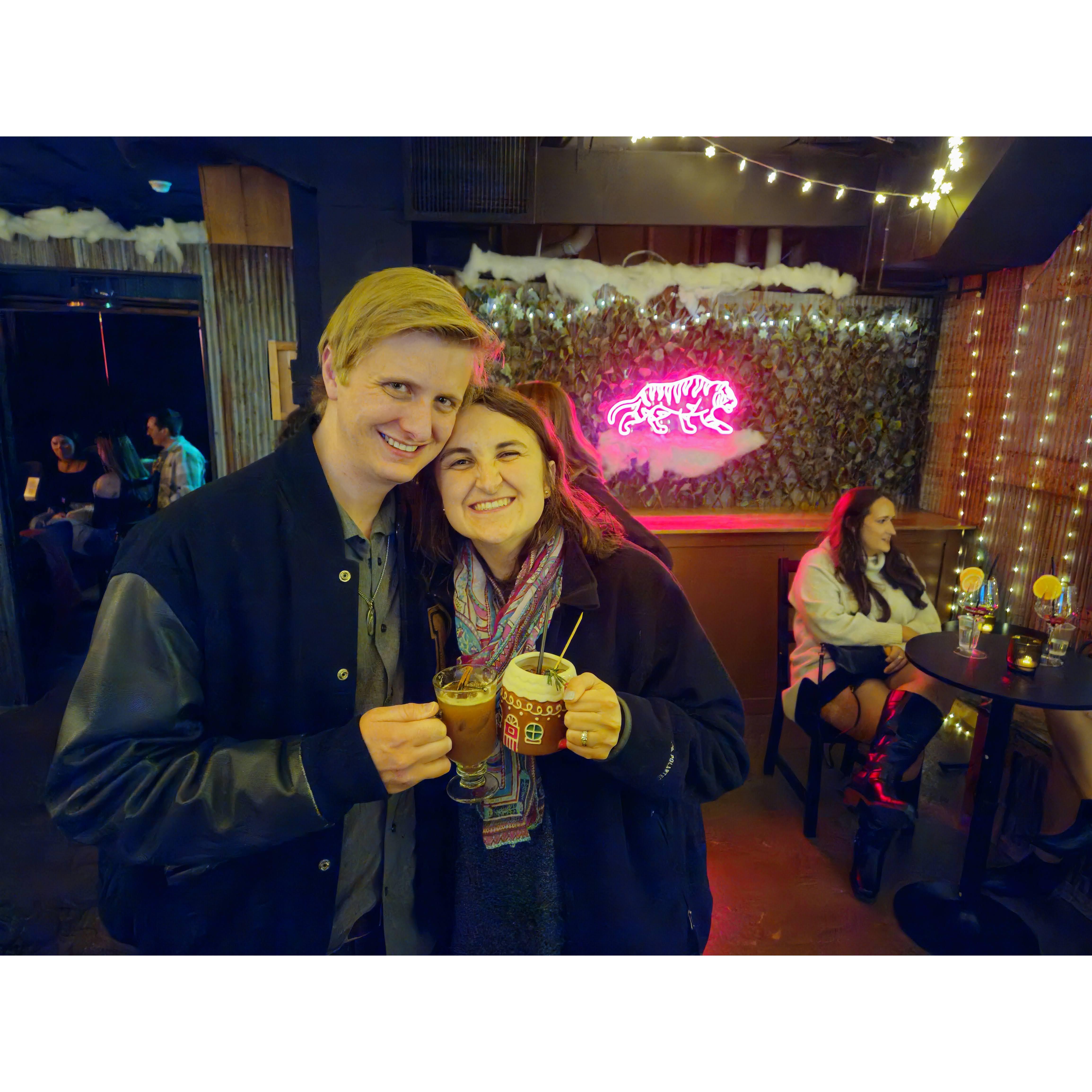 Post-engagement celebration and photo cred to Brian