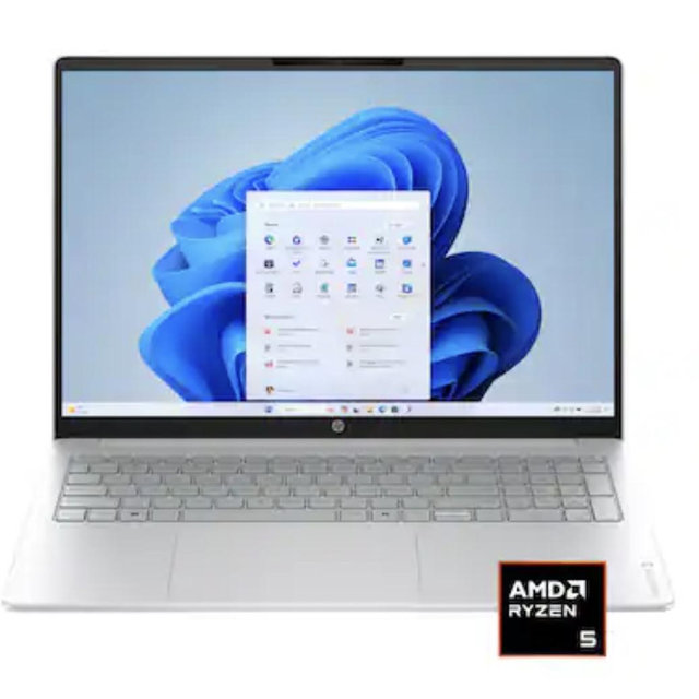 HP - OmniBook 3 - 16" 2K Touchscreen Laptop - AMD Ryzen 5 40 - 16GB Memory - 256GB SSD - Glacier Silver