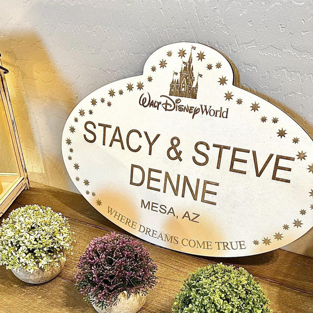 Large Personalized Family Name Tag Signs, Disney Inspired Home Decor, Customized Sign, Housewarming Gift
