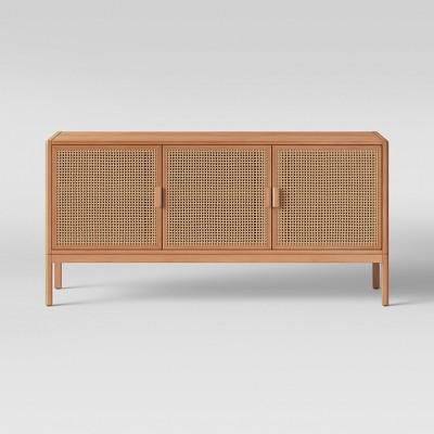 54" Minsmere Caned TV Stand Natural Brown - Opalhouse™