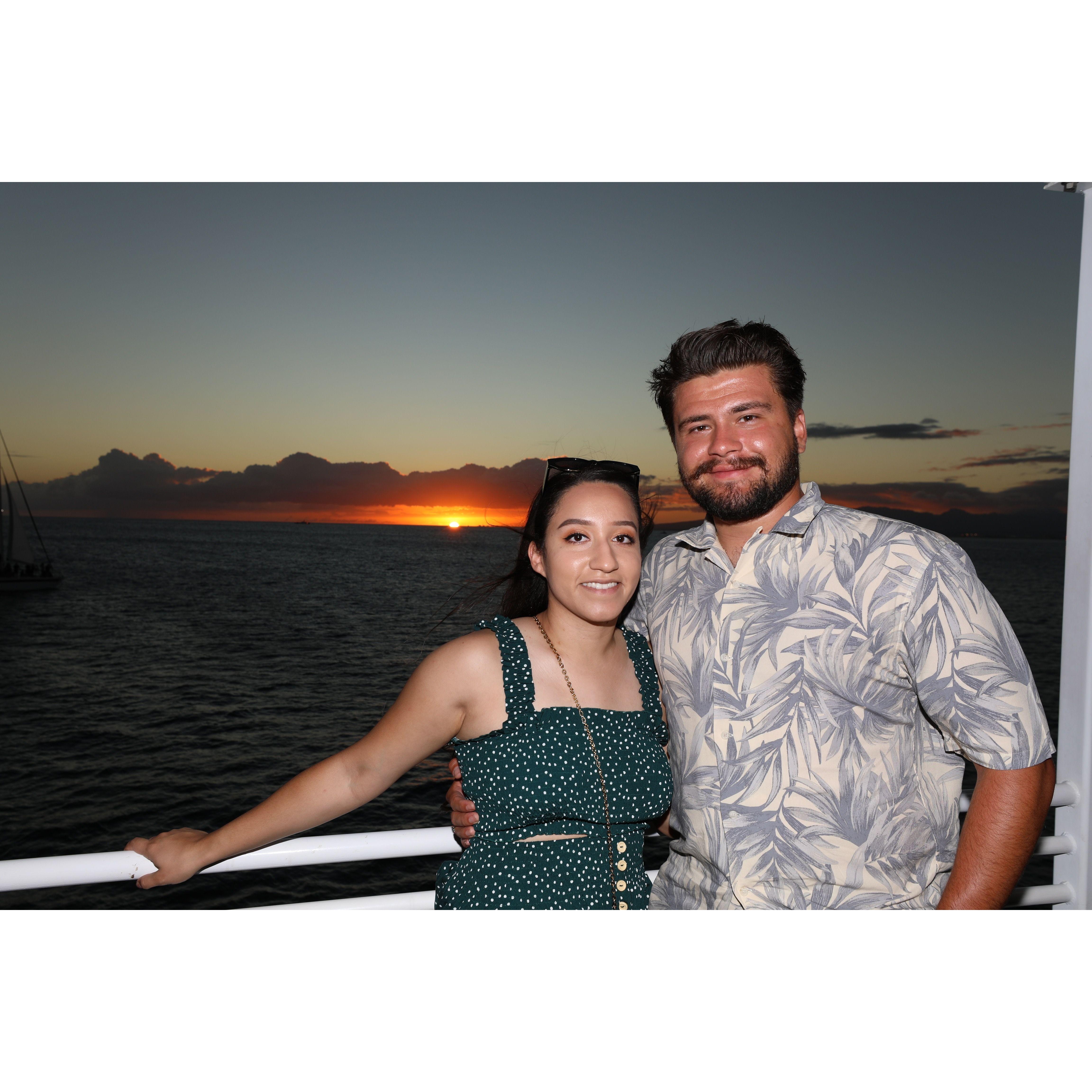 Sunset cruise in Oahu