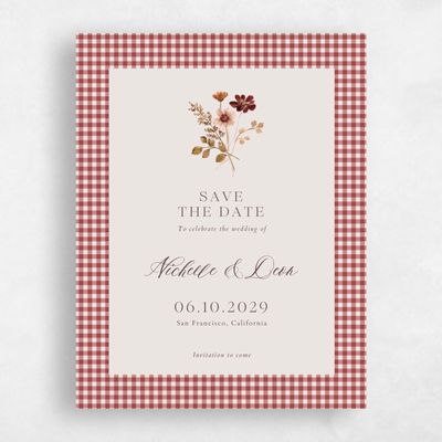 Light Greige, Beige Wedding Save the Date - Viva Portrait