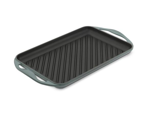 Le Creuset Cast-Iron Rectangular Skinny Grill, Ocean