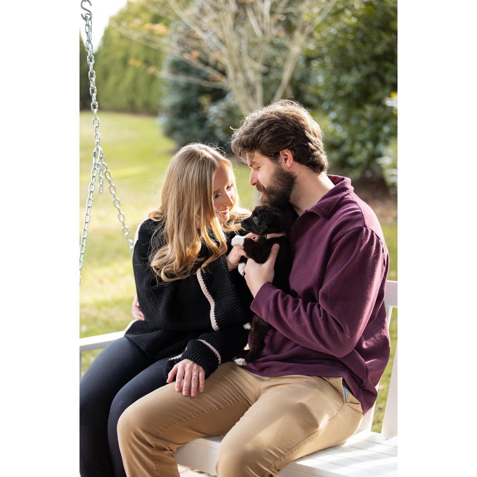 Family photos with the newest member of the family, they love their mini Aussie doodle Brandi!