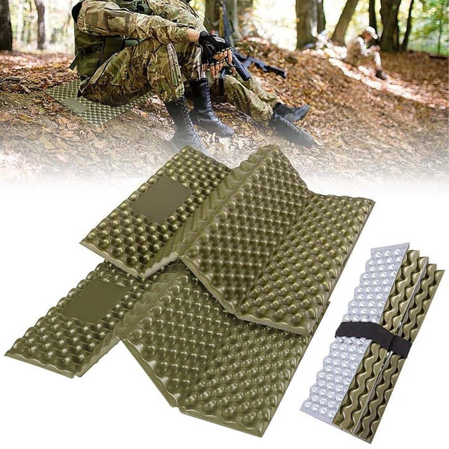 Nkiy Quen 2 Pcs Waterproof Foldable Hunting Mat-Lightweight Foam Hunting Sitting Pads-Portable Hiking Sitting Seat Cushion with Straps for Outdoor Hunting Camping Tree Stand Accessories