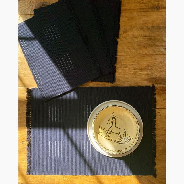 Meghna Navy Placemats, Set of 2