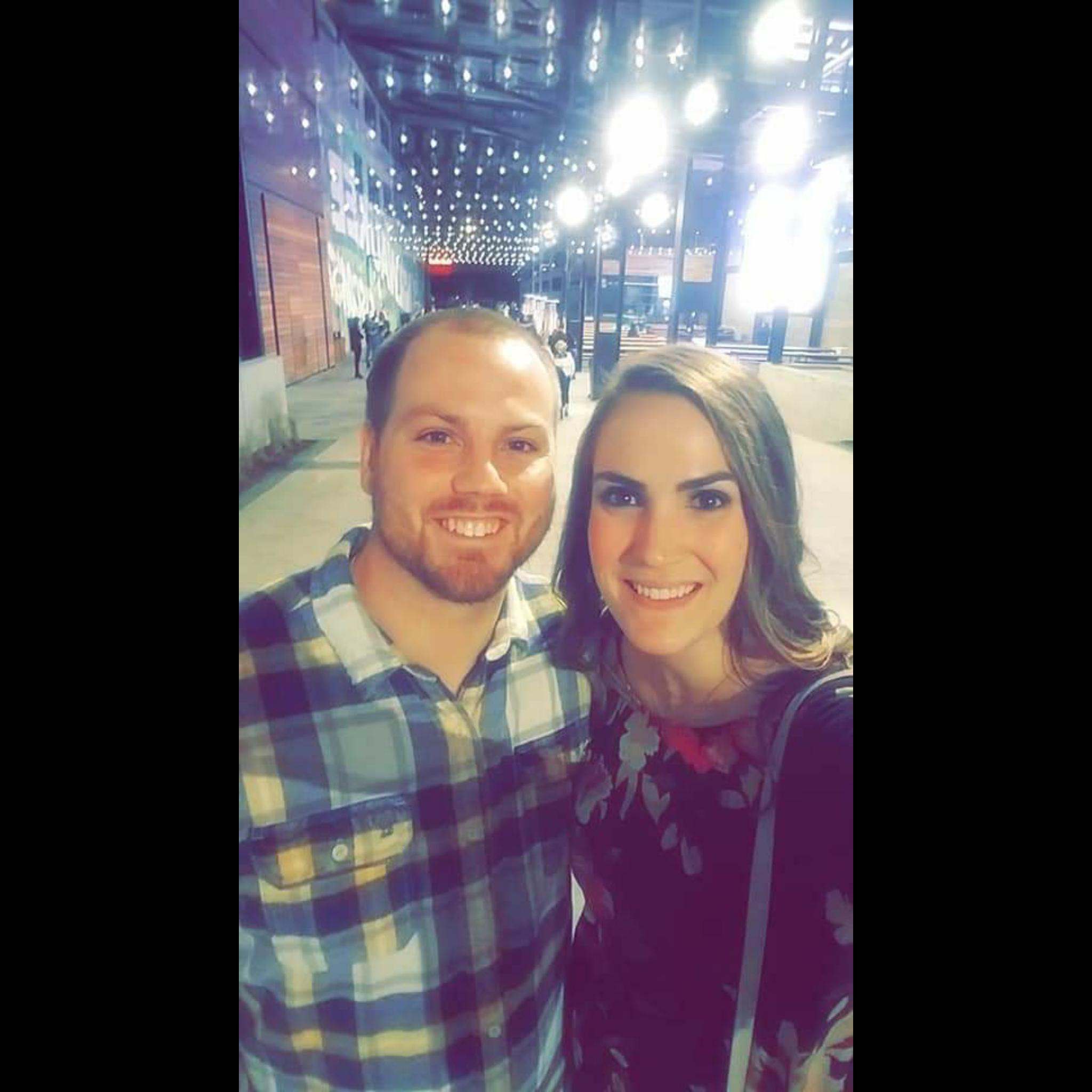 Celebrating Rachel's 27th birthday with floor seats at our first Fiserv concert (Morgan Evans, Dan + Shay, and Chris Young) before our flight to Iceland!