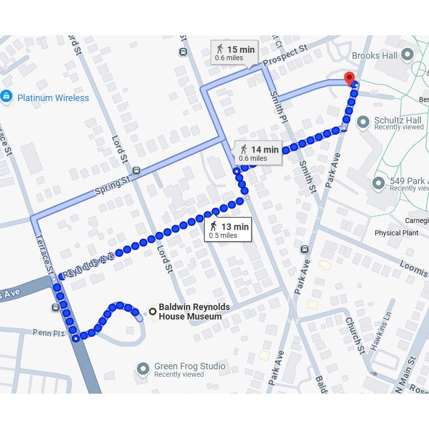 Walking directions from reception parking lot to ceremony for those who are able!