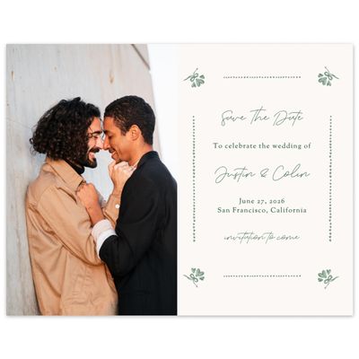 Forest, Green Wedding Digital Save the Date - Coeur Photo