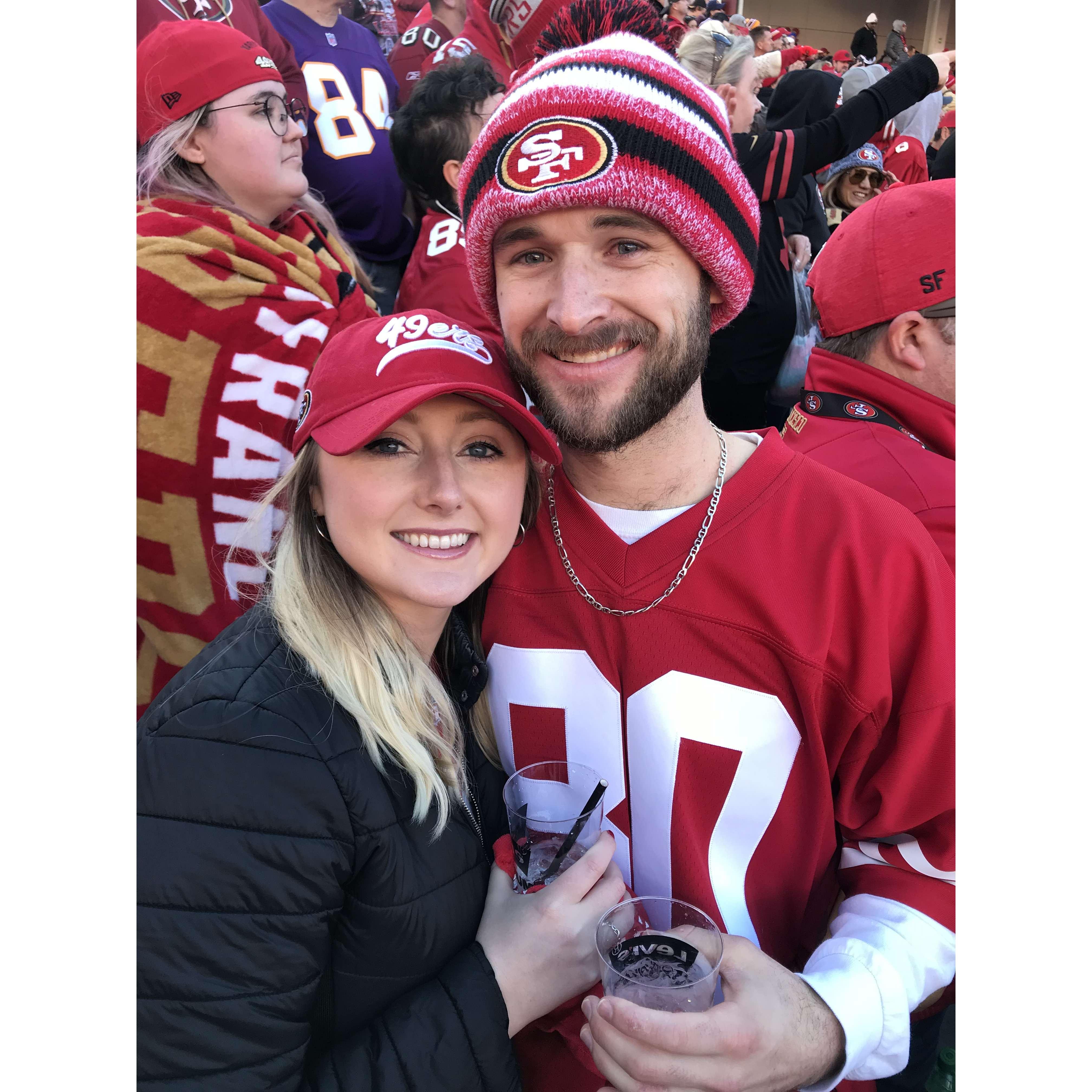 01-11-2020: One of the many Niners games Anna & Gordon have attended! 