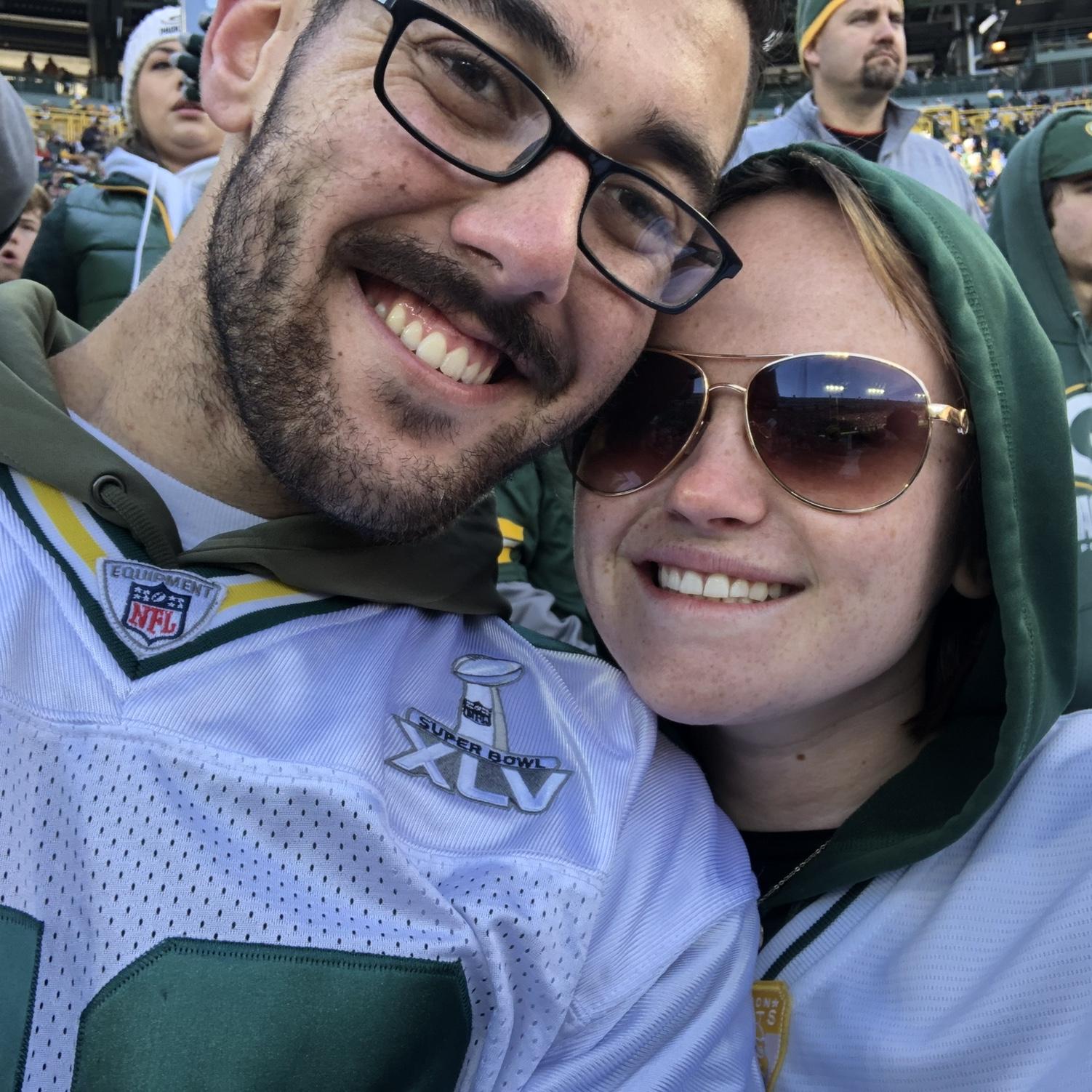 First Packer game together 💚💛