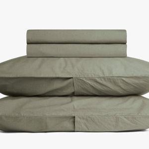 Percale Sheet Set | Color: Moss | Size: King