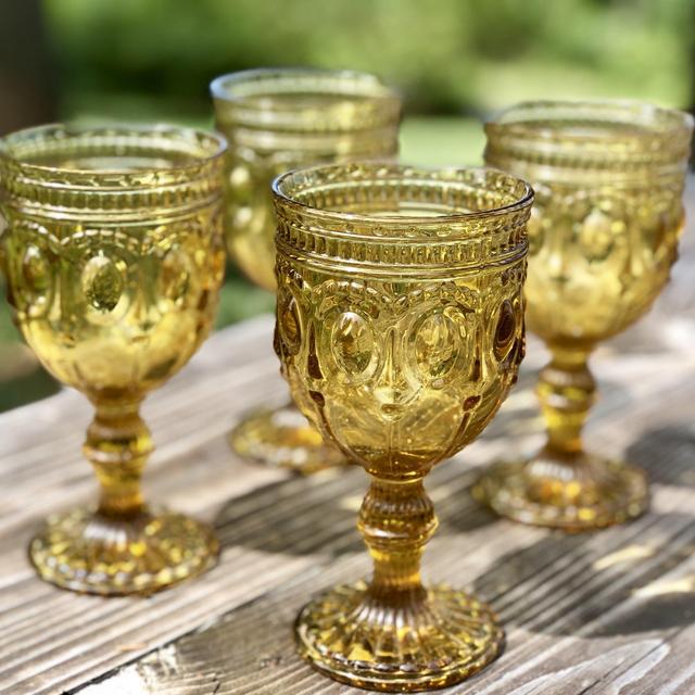Goblets, Amber (Set of 4)