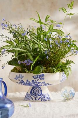Italian Painted Floral Urn Planter
