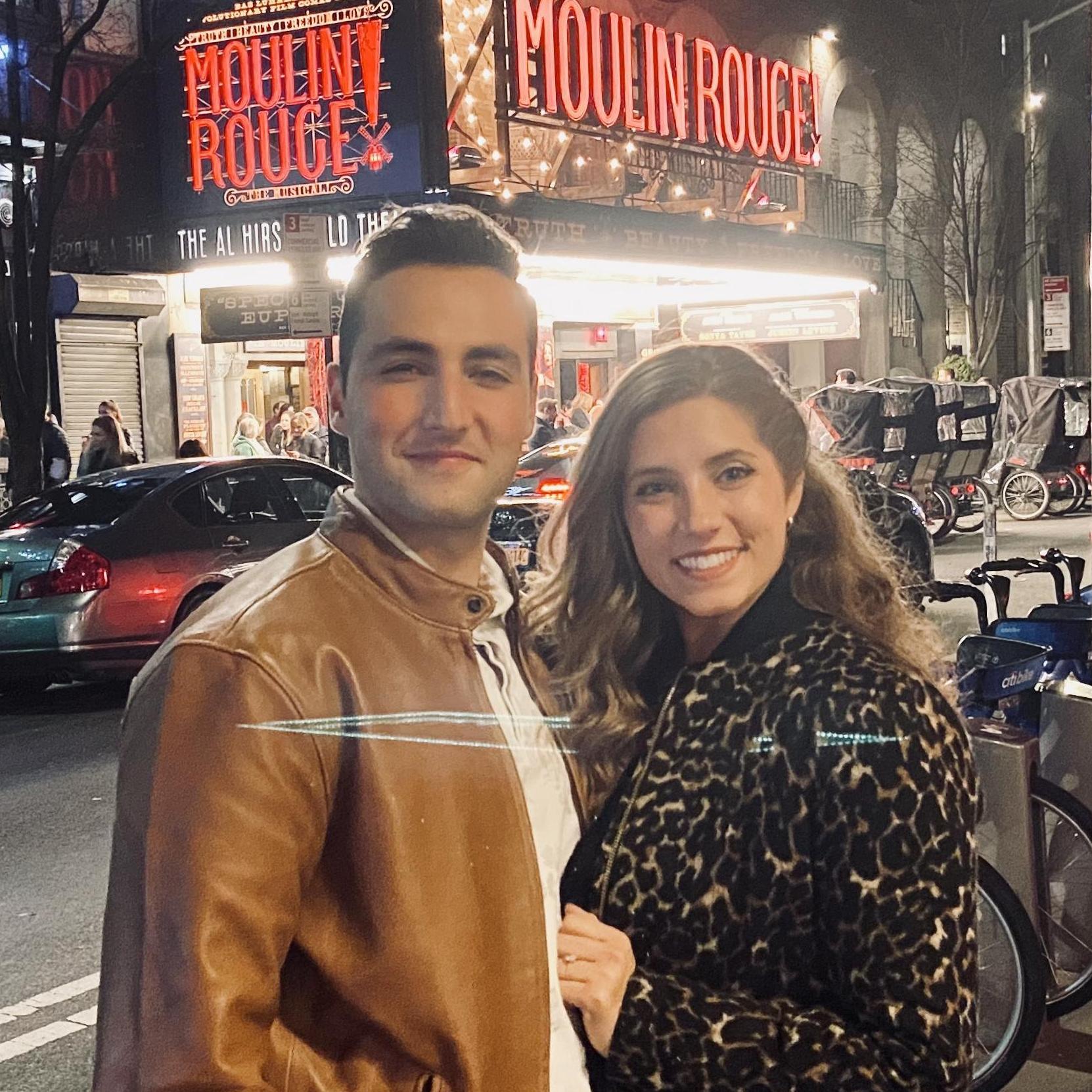 At the Moulin Rouge broadway show