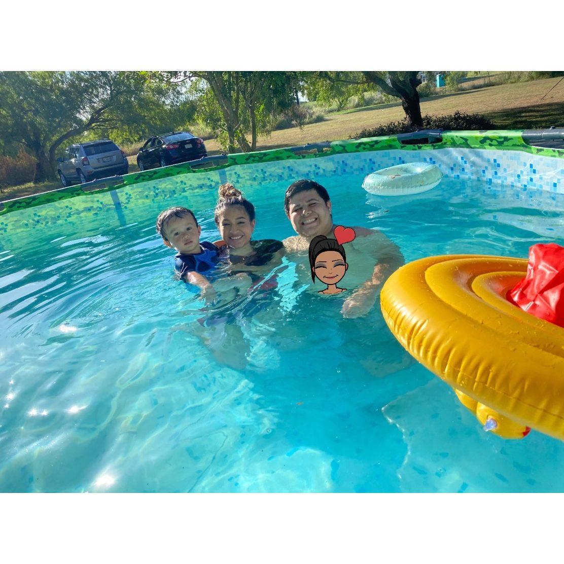 OUR FIRST FAMILY POOL DAY
