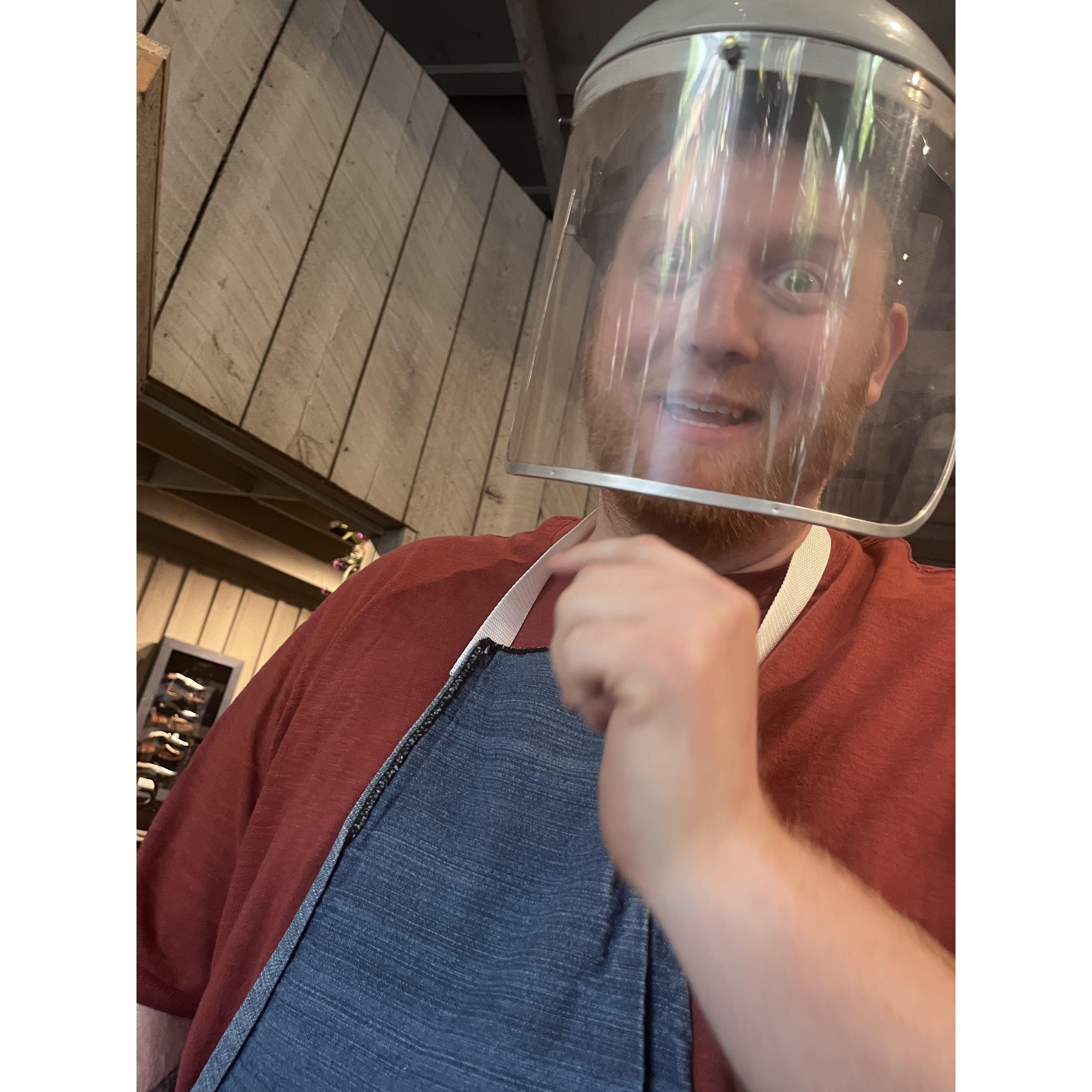 June 2023-Connor got to make a knife at Dollywood!