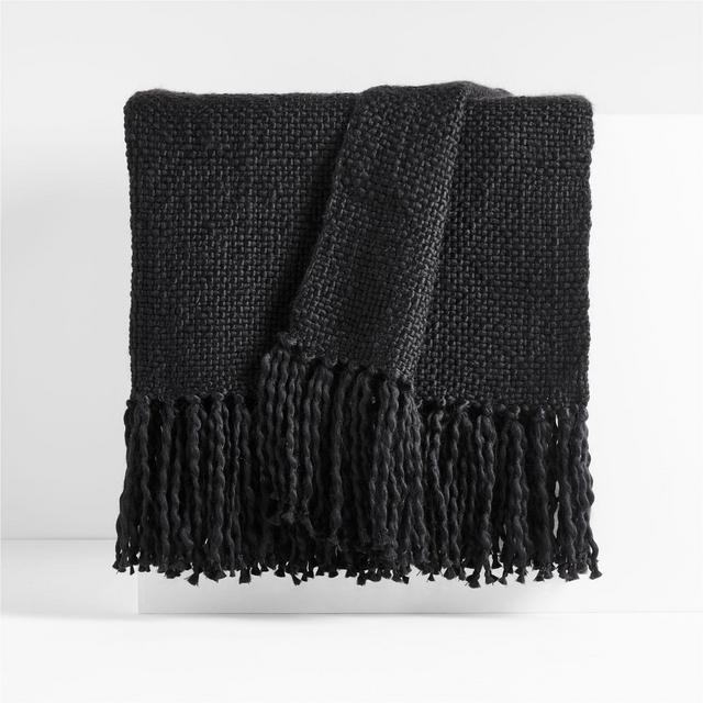 Styles 70"x55" Black Throw Blanket