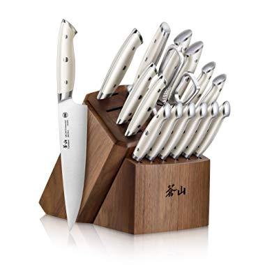 Cangshan Z1 Series 1024197 German Steel Forged 17-Piece Knife Block Set, Walnut