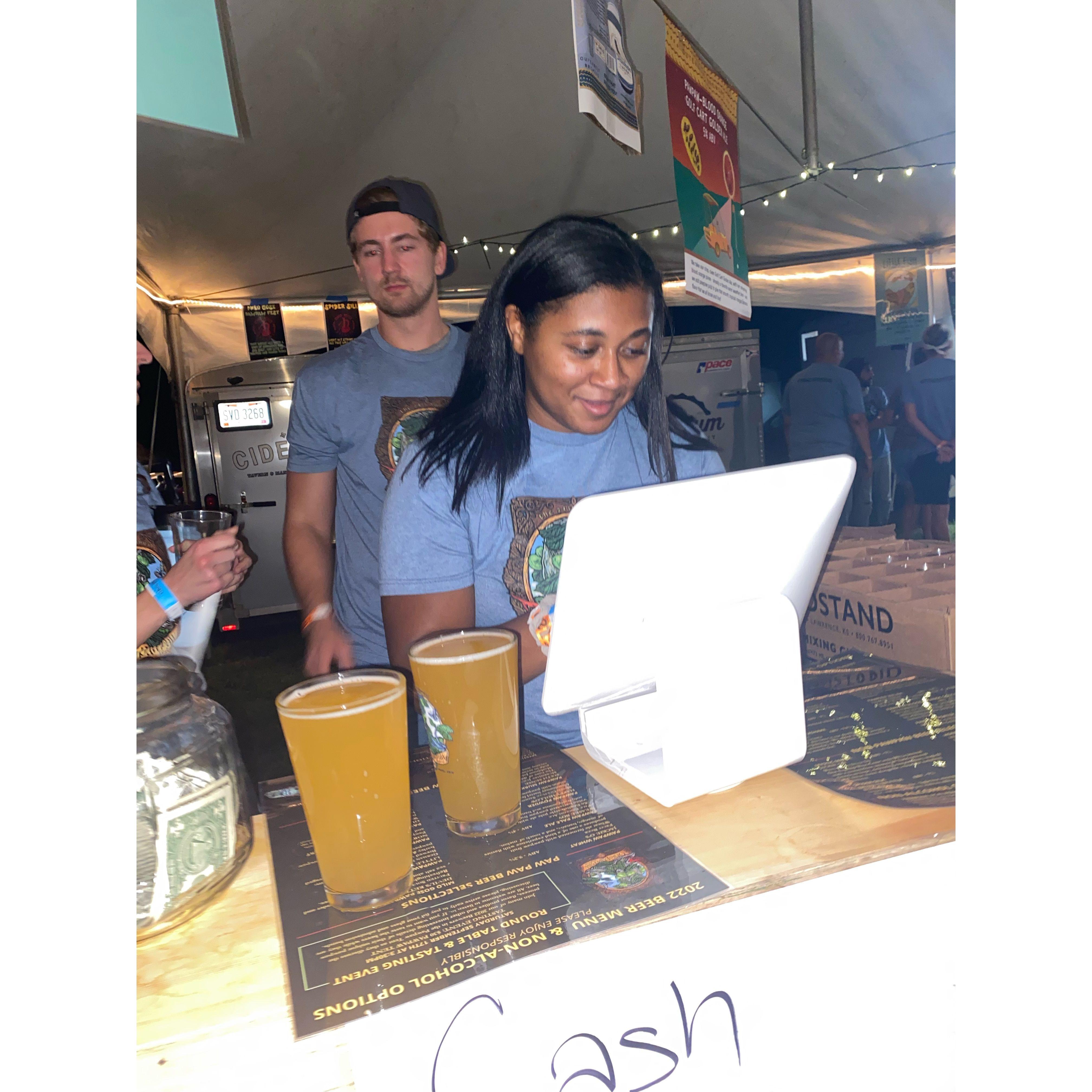 The Paw Paw Festival September 2022. When Jace got to briefly fulfill his dreams of pouring beer for a living.