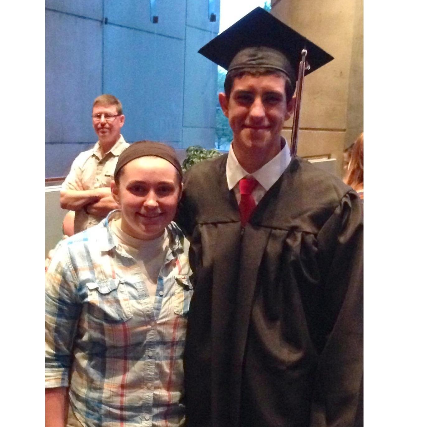 Michael's high school graduation day.