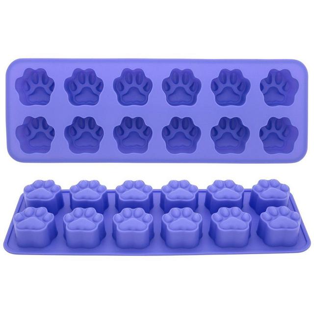 Silicone Paw Print Ice Cube Trays - Set of 2