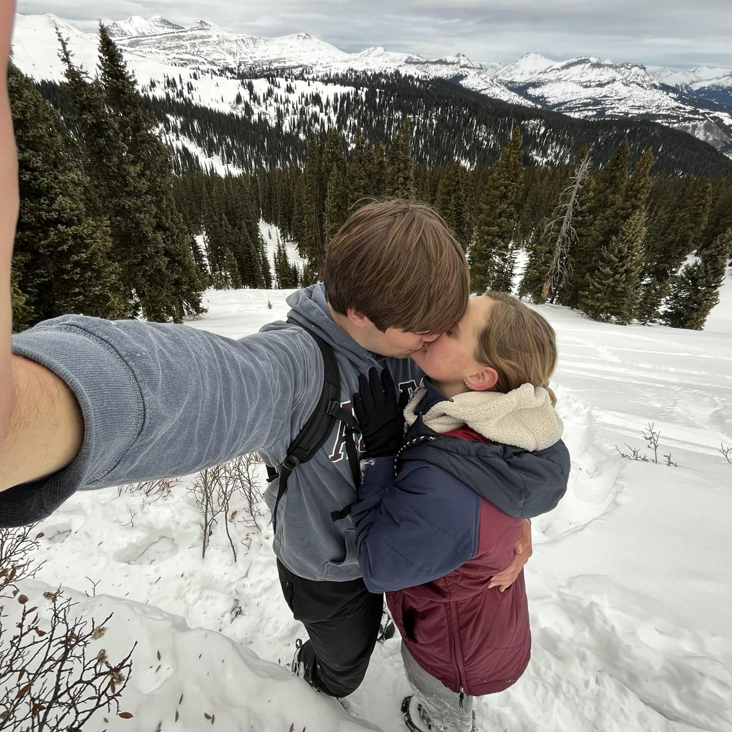Kylee's favorite place again... Engineer mountain! This time in snow! We didn't make it up to the top because of fresh powder despite having snowshoes, but we made it just above the tree line!